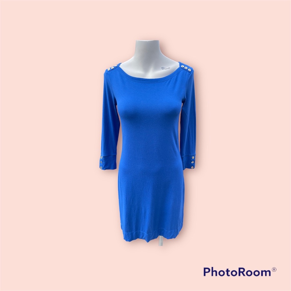 lilly pulitzer sophie dress blue extra small 3/4 sleeve